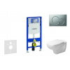 Geberit Duofix - Modul na závesné WC s tlačidlom Sigma01, matný chróm + Duravit D-Code - WC a doska, Rimless, SoftClose 111.300.00.5 NH3