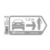 Force Nálepka na auto SAETY 184 x 84 mm strieborná