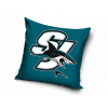 Vankúš - NHL San Jose Sharks SJ Blue 40 x 40 cm