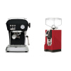 Ascaso Dream ONE, Dark Black + Eureka Mignon Specialita, CR ferrari red