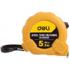 Oceľová meracia páska 5m/19mm Deli Tools EDL9005B (žltá)