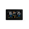Solight meteostanice, extra velký barevný LCD, teplota, vlhkost, tlak, RCC, USb nabíjení, černá