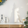 zahrada-XL Drevený vianočný stromček biely 80 cm masívna borovica 858169