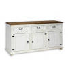 Masívna komoda WHITE HOME Slim COM101 Barevné provedení: Bílá patina K03 - světlý vosk K01