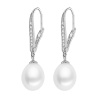 Gaura Pearls Stříbrné náušnice s bílou 9 mm perlou Claudia, stříbro 925/1000 E1311-ZY155A(1) Bílá