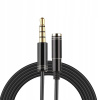 Kábel mini jack 3.5 mm predlžovací 2 m AUX AUDIO