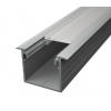 Hliníkový profil pre LED pásy zapustený LINEA, 20,4x30mm - Strieborná Typ krytky: Mliečna krytka zaklapávacia
