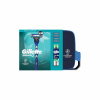 Xmass set Gillette UEFA Champions League Special Edition Mach3 pánsky holiaci strojček, 4 hlavy + gél na holenie s Aloe 200ml a kozmetická taštička