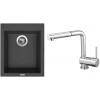 Set Sinks (dřez Cube 410 NANO Nanoblack N6 + baterie Mix 3 P Chrom - lesklý) CU410N6MI3PCL