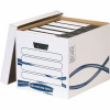 Archivačný kontajner, kartón, FELLOWES, Bankers Box Basic Tall, modrá biela