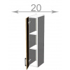 Casarredo CRAFT vysoká skrinka 20, W2092F, grafit/dub Craft biely