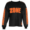 Zone floorball Goalie sweater UPGRADE SW black/lava M, čierna / lava