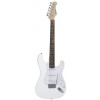 Dimavery ST-203, elektrická gitara, biela