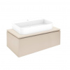 Swiss aqua technologies Koupelnová skříňka s umyvadlem a krycí deskou SAT Feel 100x30x46 cm béžová mat SATFEEL100BEDU