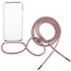 Kryt na mobil FIXED Pure Neck AntiUV s ružovou šnúrkou na krk pre Apple iPhone 7/8/SE (2020/2022) (FIXPUN-100-PI)