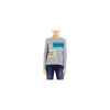 BENCH sveter - Jumper Badges Winter Grey Marl (MA1054) veľkosť: L