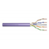 Digitus DK-1613-VH-1 UTP, drát AWG23, měď, Cat.6, box, 100m, fialový