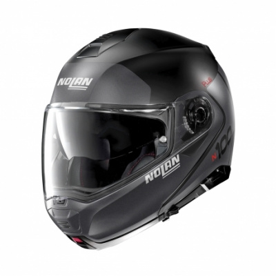 Moto helma Nolan N100-5 Plus Distinctive N-Com Flat Black 21 S