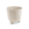kvetináč 16,8cm RYFO N ECO WOOD DRF170NW-S449W biely plastový PROSPERPLAST