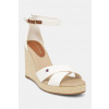 Sandále Tommy Hilfiger FLAG HIGH WEDGE ESPAD CRISSCROSS FW0FW08661 biela EUR 41