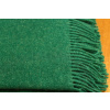 Prikrývka na posteľ - Prikrývky na posteľnú prikrývky a koberce Wool 200 x 140 cm odtiene zelenej (Vlnená prikrývka zelená fľaša kocky)