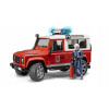 BRUDER 2596 Land Rover hasiči s figúrkou