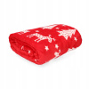 Prikrývka na posteľ - Homla prikrývka polyester 200 x 150 cm odtiene červenej (Vianočná prikrývka v sobe 150x200 cm homla)