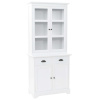 Skrinka vo waleskom štýle, 4 dvierka MDF a borovica 80x40x180 cm-ForU-245755