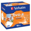 Verbatim DVD-R Wide Inkjet Printable ID Brand 43521 4.7GB 16x jewel box 10-pack