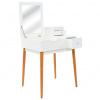 zahrada-XL Toaletný stolík so zrkadlom, MDF, 60x50x86 cm 245752