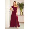 Dámske šaty Lidia 310-5 Burgundy - NUMOCO XXL vínová