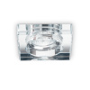 Zápustné svietidlo Ideal lux 114019 BLUES SQUARE TRASPARENTE 1xGU10 50W chróm