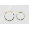 GEBERIT Omega20 Round dvojčinné ovládacie tlačidlo, biela/pozlátená, 115.085.KK.1