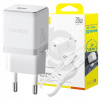 Nabíjačka Baseus 20 W s káblom USB-C 60 W 20 V/3 A 1 m - biela