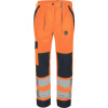 CERVA MAX NEO HV LADY / Dámske HI-VIS pracovné nohavice do pása, s reflexnými pruhmi - HV oranžová 48