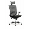 Nabytok-Bogart Ergonomické kreslo Zafilo - svetlosivé / čierne