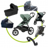 Akčný set Thule Urban Glide 3 Mist Green + vanička + madlo + UNI pláštenky Emitex + UNI moskytiéra na vaničku a športiak