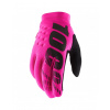 Rukavice 100% Brisker neon pink neoprénové