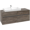 VILLEROY & BOCH Collaro závesná skrinka pod umývadlo na dosku (umývadlo vľavo), 4 zásuvky, 1400 x 500 x 548 mm, Stone Oak, C08900RK