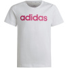 adidas Essentials Linear Logo Cotton Slim Fit Tee Jr IC3150 (190952) Black 164cm