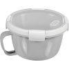 Dóza Curver® 900 ml, s uškom, otvárateľné veko, s rúčkou, mix farieb mint/sivá/broskyňová, hrnček 170x100 mm