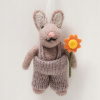 Závesný vlnený zajac Juno 10cm