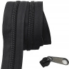 Špirálový zips Čierny 10 mm, metráž