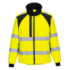 PORTWEST WX2 ECO HI-VIS CD875 / Reflexná softshellová ECO bunda - HV žltá/čierna L