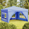 zahrada-XL Skladací párty stan s bočnicami modrý 3x3 m 93521