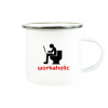 Plechový hrnček Workoholic