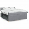 Box spring postel s matrací světle šedá 180 x 200 cm textil Šedá 3289835