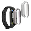 kwmobile 2 kryt with Ochranné sklo for Xiaomi Mi Band 10 / Smart Band 10 kryt - Tempered sklo with Plastic Frame kryts - stříbrná / Metalický růžová