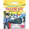 Pestrofarebné policajné auto Maľovanky pre deti