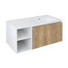 Sapho Sapho, LOREA skrinka 100x46x51,5cm (30P+70cm), pravá, dub Alabama/biela matná, LE070-2231-R-12